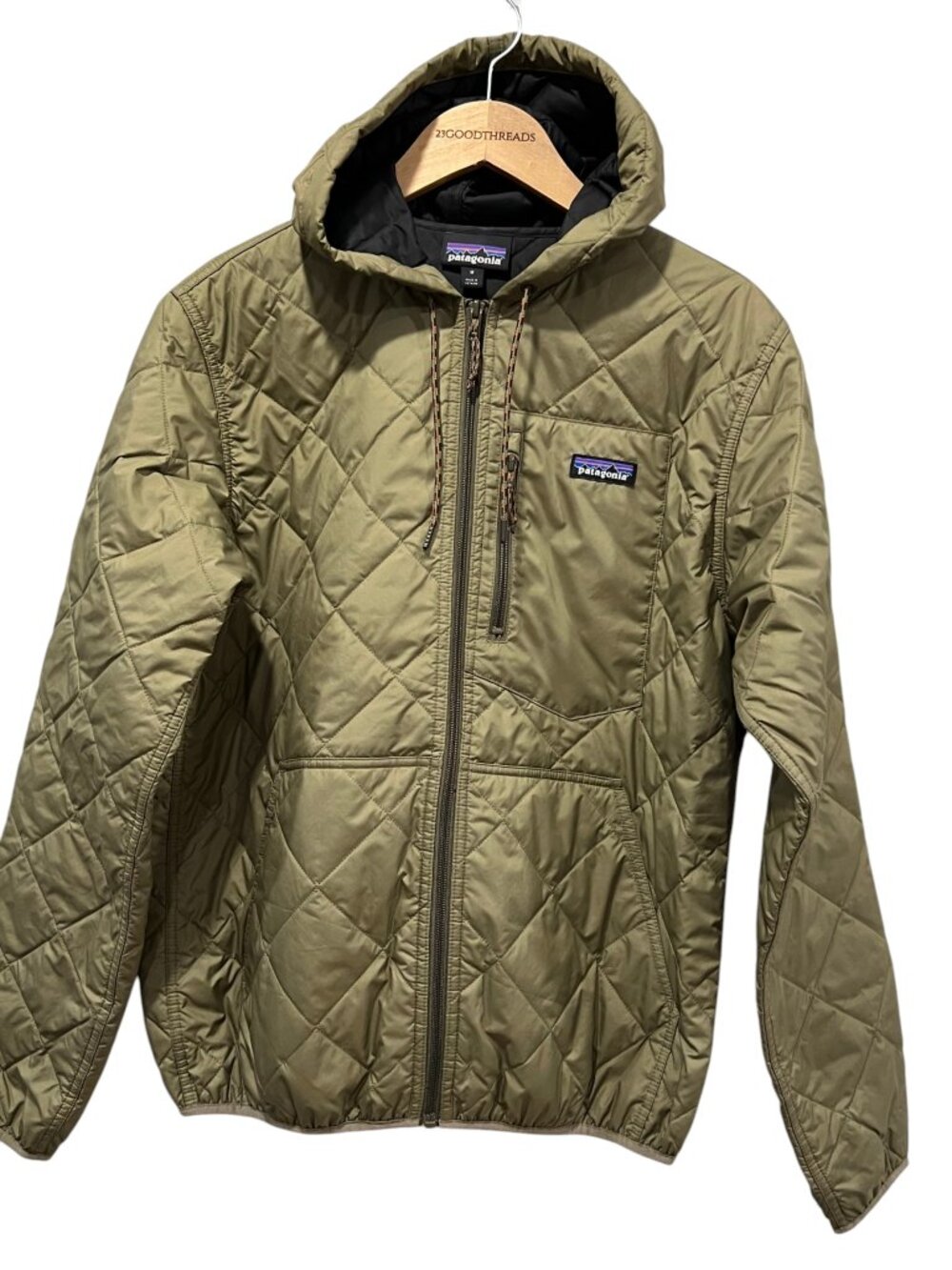 Patagonia Men's Diamond Quilted Bomber Insulated Hoody, Green, M